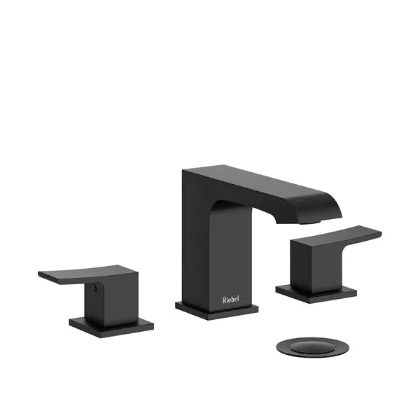 Zendo Widespread Lavatory Faucet - Black | Model Number: ZS08BK