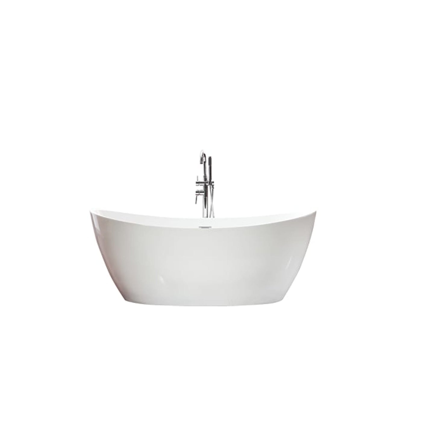 Florence F1 3266 AFR Acrylic Freestanding Center Drain Mass-Air Bathtub in White