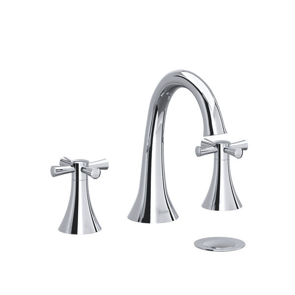 Edge 8 Inch Bathroom Faucet - Chrome with Cross Handles | Model Number: ED08+C-05