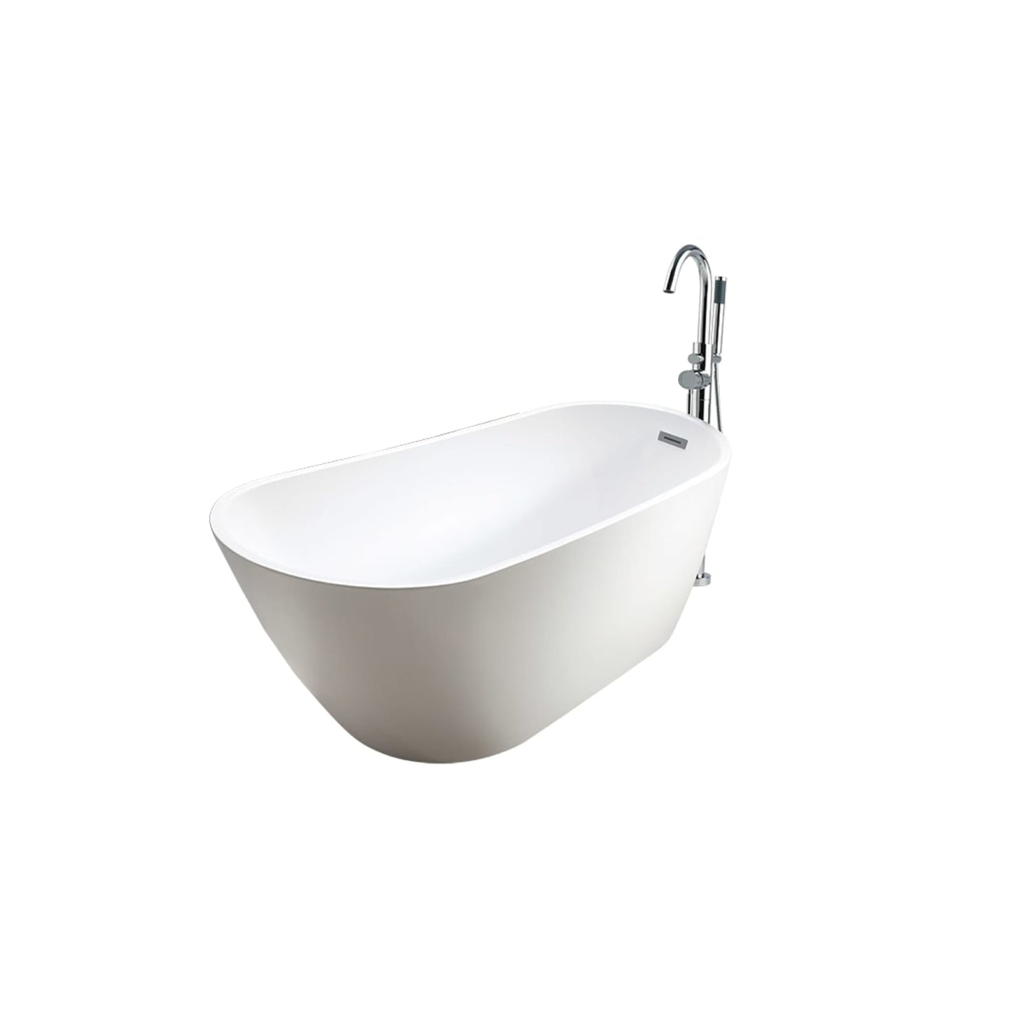 Malaga F1 3266 AFR Acrylic Freestanding End Drain Bathtub in White