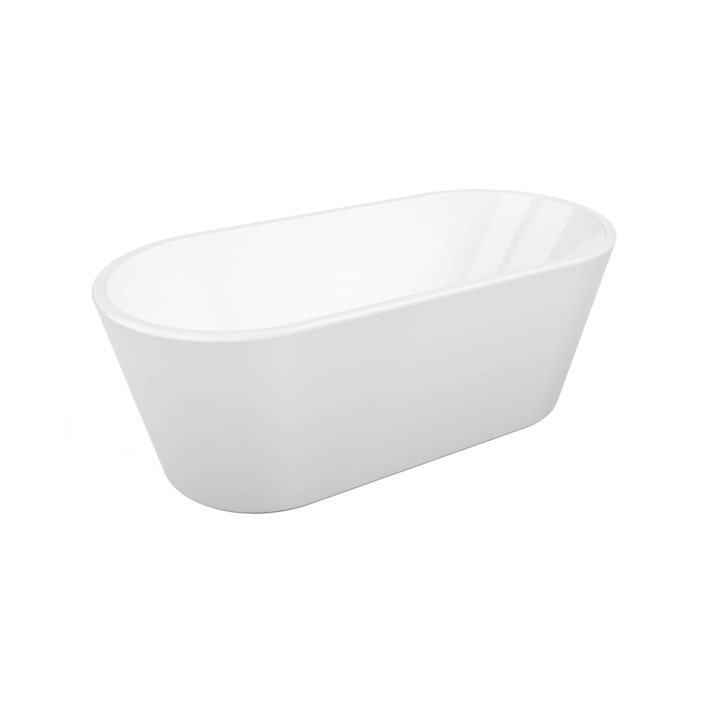 Nice F1 3266 AFR Acrylic Freestanding Center Drain Bathtub in White